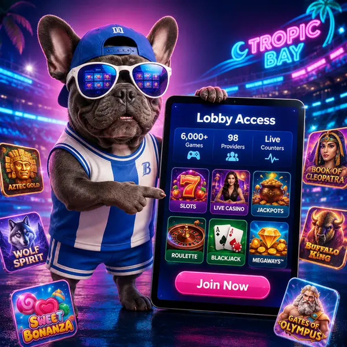 Bulldog enthusiast exploring login portal at Dashboard and Lobby Access Casino